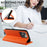 For iPhone 15 Pro Case RFID Blocking Strong Magnetic Leather Wallet Phone Cover - Orange - 7