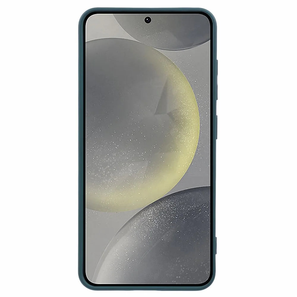 For Samsung Galaxy S25 Case TPU Back Soft Anti-Scratch Fiber Lining Phone Cover - Army Green - 2