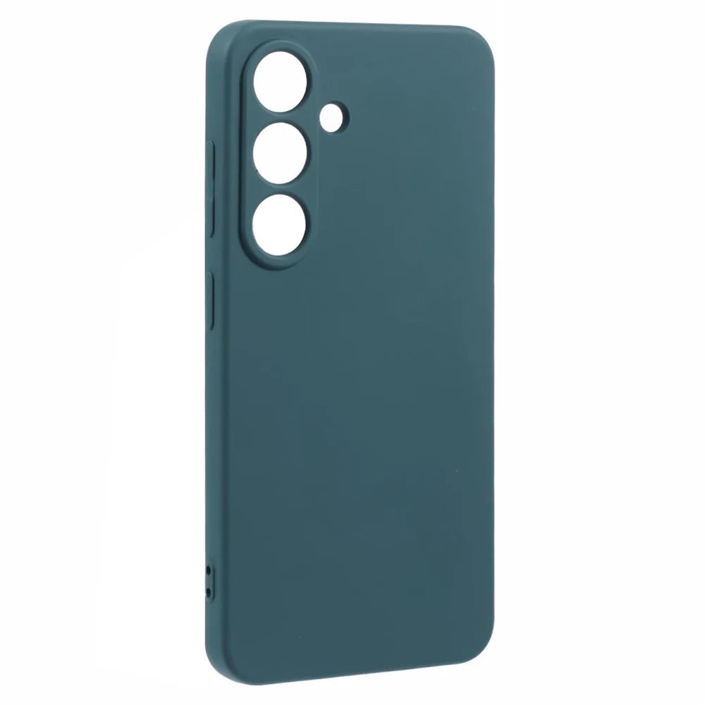 For Samsung Galaxy S25 Case TPU Back Soft Anti-Scratch Fiber Lining Phone Cover - Army Green - 3