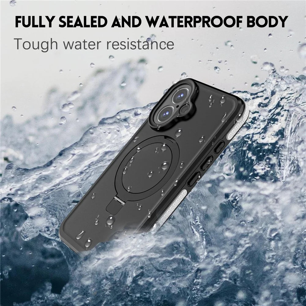REDPEPPER IP68 Waterproof Case For iPhone 16 Phone Back Cover Kickstand Compatible with MagSafe - 6