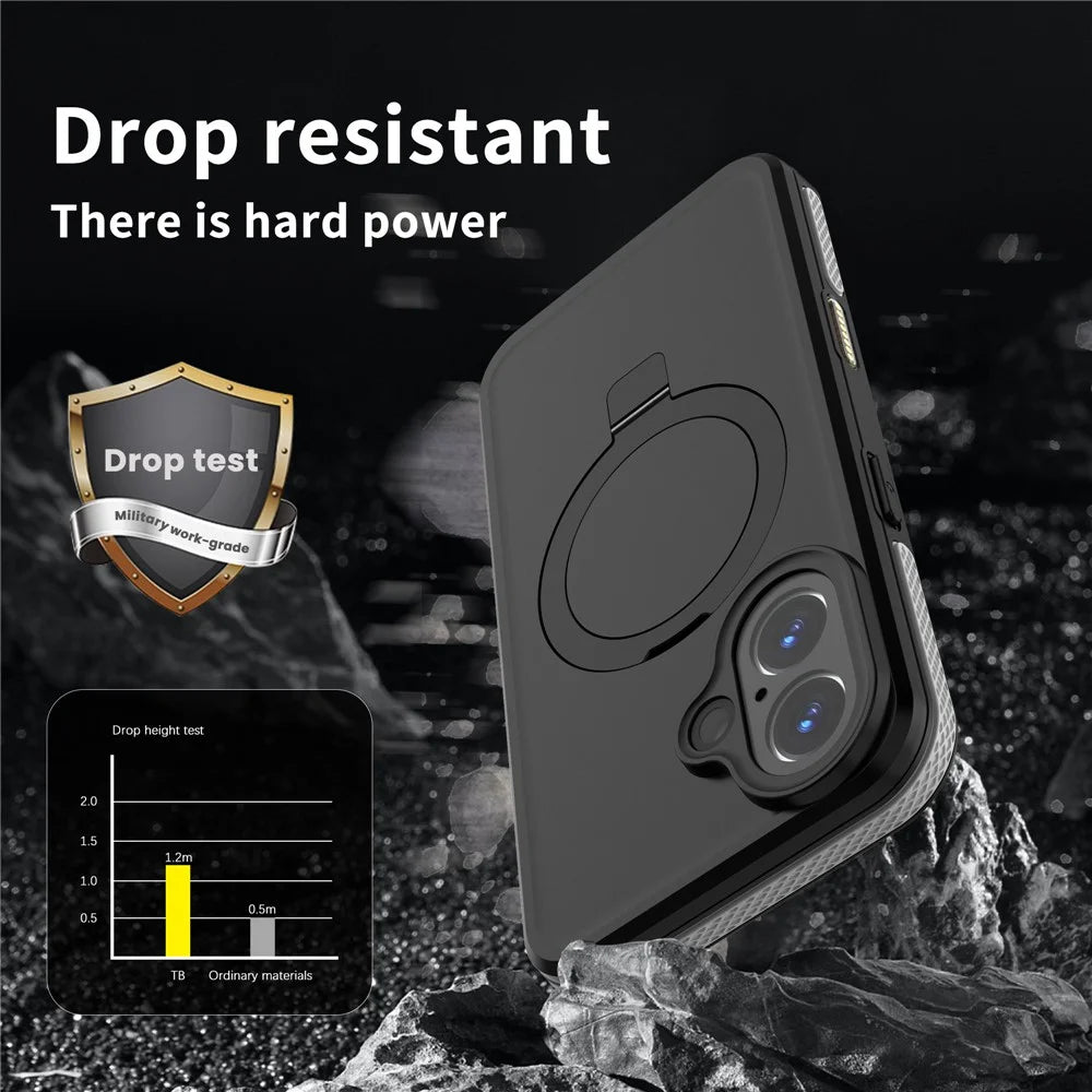 REDPEPPER IP68 Waterproof Case For iPhone 16 Phone Back Cover Kickstand Compatible with MagSafe - 7