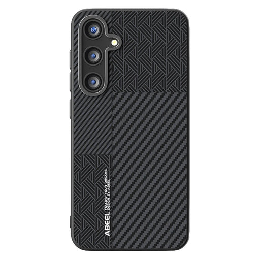 ABEEL For Samsung Galaxy S25+ Magnetic Case PC + TPU + Aluminum Alloy + PU Leather Slim Phone Back Cover - Texture 3 - 1