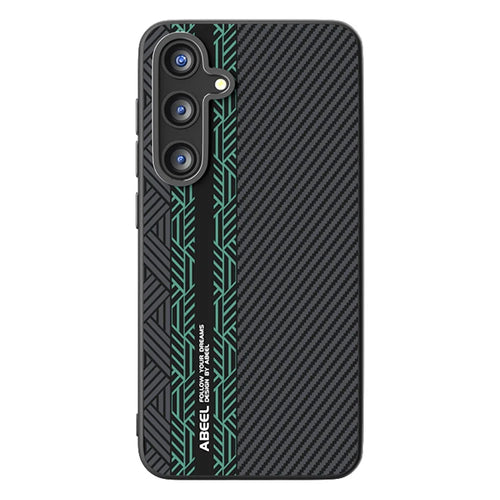 ABEEL For Samsung Galaxy S24 Magnetic Case PC + TPU + Aluminum Alloy + PU Leather Slim Phone Back Cover - Texture 2 - 1