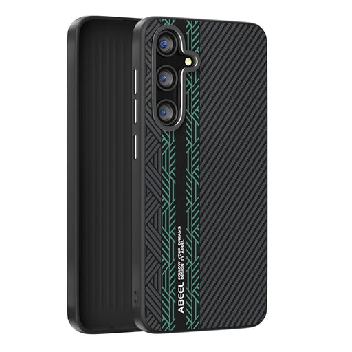 ABEEL For Samsung Galaxy S24 Magnetic Case PC + TPU + Aluminum Alloy + PU Leather Slim Phone Back Cover - Texture 2 - 2