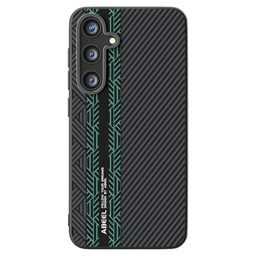 ABEEL For Samsung Galaxy S24+ Magnetic Case PC + TPU + Aluminum Alloy + PU Leather Slim Phone Back Cover - Texture 2 - 1
