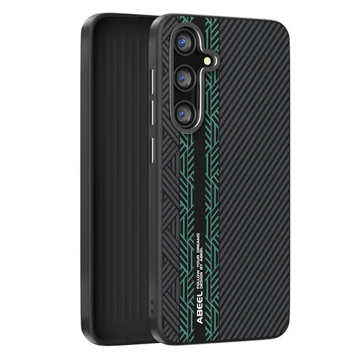 ABEEL For Samsung Galaxy S24+ Magnetic Case PC + TPU + Aluminum Alloy + PU Leather Slim Phone Back Cover - Texture 2 - 2