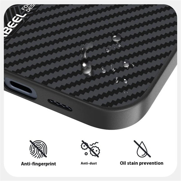 ABEEL For iPhone 14 Pro Max Case PC + TPU + Aluminum Alloy + PU Leather Slim Phone Back Cover Compatible with MagSafe - Texture 3 - 5