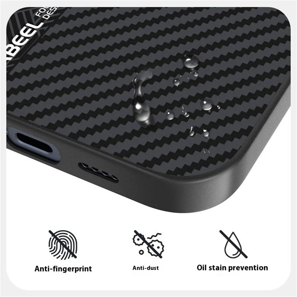 ABEEL For iPhone 13 Pro Max Case PC + TPU + Aluminum Alloy + PU Leather Slim Phone Back Cover Compatible with MagSafe - Texture 3 - 5