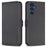 BINFEN COLOR BF31 For Samsung Galaxy A36 5G Case PU Leather Flip Folio Phone Wallet Cover - Black - 1