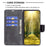For Samsung Galaxy A36 5G Case Shockproof PU Leather Cover with Wallet Card Slots - Black - 3