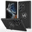 For Samsung Galaxy S25 Ultra Case PC+TPU Phone Cover with Rotatable Ring Holder - Black - 1