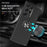For Samsung Galaxy S25 Ultra Case PC+TPU Phone Cover with Rotatable Ring Holder - Black - 3