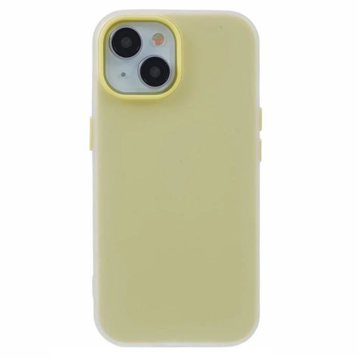 For iPhone 15 Case Detachable TPU Shockproof Phone Cover - Yellow - 3
