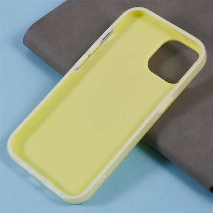 For iPhone 15 Case Detachable TPU Shockproof Phone Cover - Yellow - 5