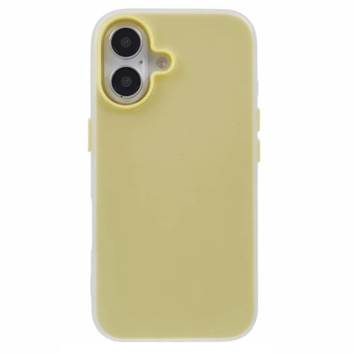 For iPhone 16 Plus Case Detachable TPU Shockproof Phone Cover - Yellow - 3