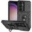 For Samsung Galaxy S25 Case PC + TPU Phone Cover Lens Ultimate Protection Kickstand - Black - 1