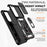 For Samsung Galaxy S25 Case PC + TPU Phone Cover Lens Ultimate Protection Kickstand - Black - 4