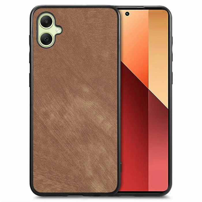 For Samsung Galaxy A06 4G Case Retro Leather + TPU Shockproof Protective Phone Cover - Brown - 1