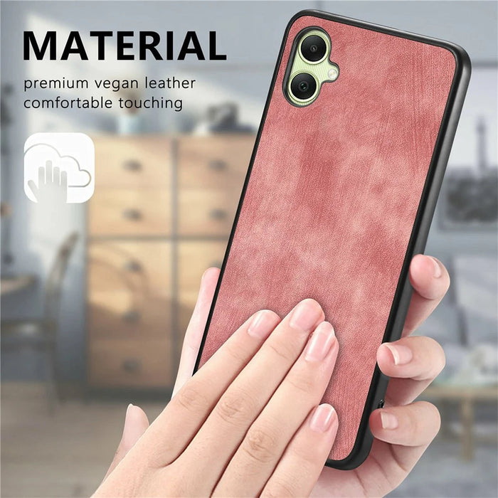 For Samsung Galaxy A06 4G Case Retro Leather + TPU Shockproof Protective Phone Cover - Brown - 6