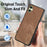 For Samsung Galaxy A06 4G Case Retro Leather + TPU Shockproof Protective Phone Cover - Brown - 7