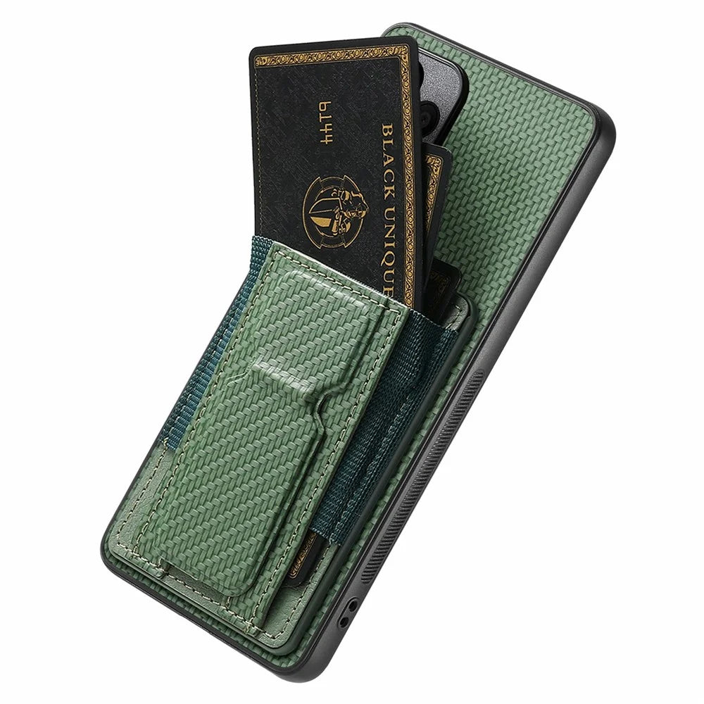 For Samsung Galaxy A16 4G / 5G Case Kickstand Card Holder Leather Back Cover - Green - 2