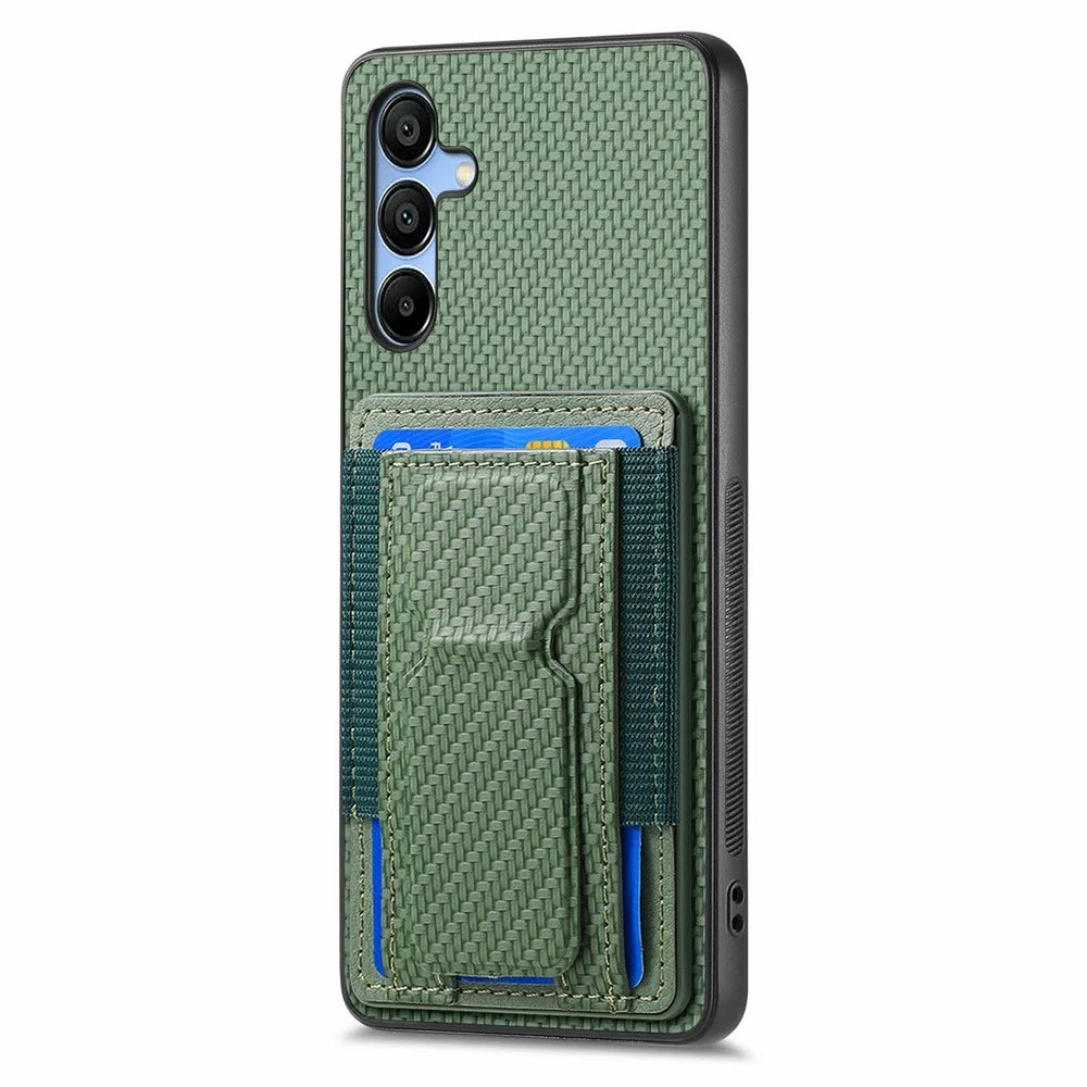 For Samsung Galaxy A16 4G / 5G Case Kickstand Card Holder Leather Back Cover - Green - 5