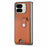 For Google Pixel 9 Pro Fold 5G Case Card Holder Leather Back Cover with Card Knife - Brown - 2