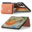 For Google Pixel 9 Pro Fold 5G Case Card Holder Leather Back Cover with Card Knife - Brown - 5