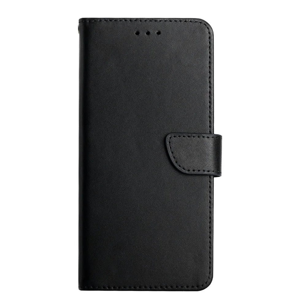HT02 For Samsung Galaxy S25 Ultra Case Genuine Cow Leather Phone Cover Nappa Texture - Black - 7