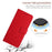 HT06 For Samsung Galaxy S25+ Wallet Phone Case Imprint PU Leather Flip Folio Cover - Red - 5