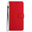 HT06 For Samsung Galaxy S25+ Wallet Phone Case Imprint PU Leather Flip Folio Cover - Red - 7