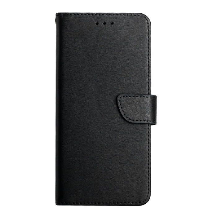 HT02 For Samsung Galaxy S25 Case Genuine Cow Leather Phone Cover Nappa Texture - Black - 7