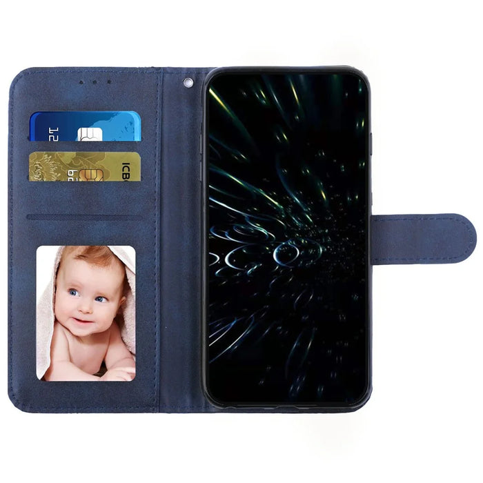 For Samsung Galaxy S25 Ultra Case Stand Flip Protective Leather Phone Cover - Sapphire - 2