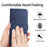 For Samsung Galaxy S25 Ultra Case Stand Flip Protective Leather Phone Cover - Sapphire - 4