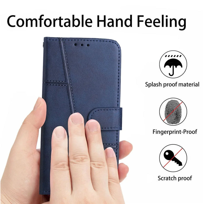 For Samsung Galaxy S25 Ultra Case Stand Flip Protective Leather Phone Cover - Sapphire - 4