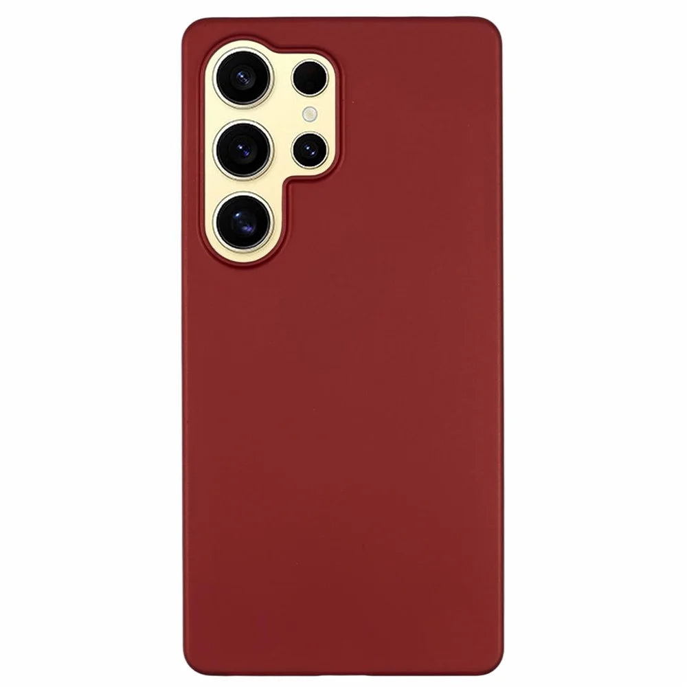 For Samsung Galaxy S25 Ultra Case Hard PC Frosted Minimalist Phone Cover - Red - 1
