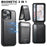 SUTENI H18 For iPhone 13 Pro Max Magnetic Case Carbon Fiber Texture Leather+TPU Cover with Detachable Card Bag - 7