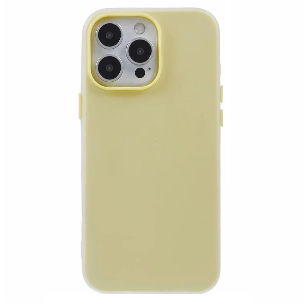 For iPhone 16 Pro Case Detachable TPU Shockproof Phone Cover - Yellow - 3