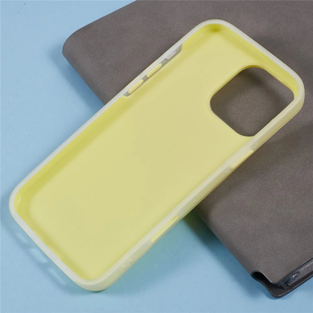 For iPhone 16 Pro Case Detachable TPU Shockproof Phone Cover - Yellow - 5
