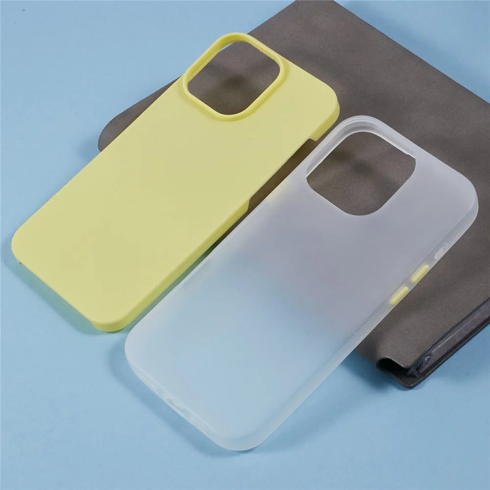 For iPhone 16 Pro Case Detachable TPU Shockproof Phone Cover - Yellow - 6