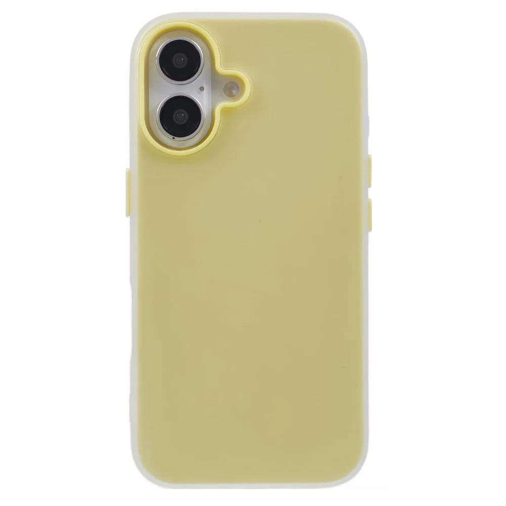 For iPhone 16 Case Detachable TPU Shockproof Phone Cover - Yellow - 3