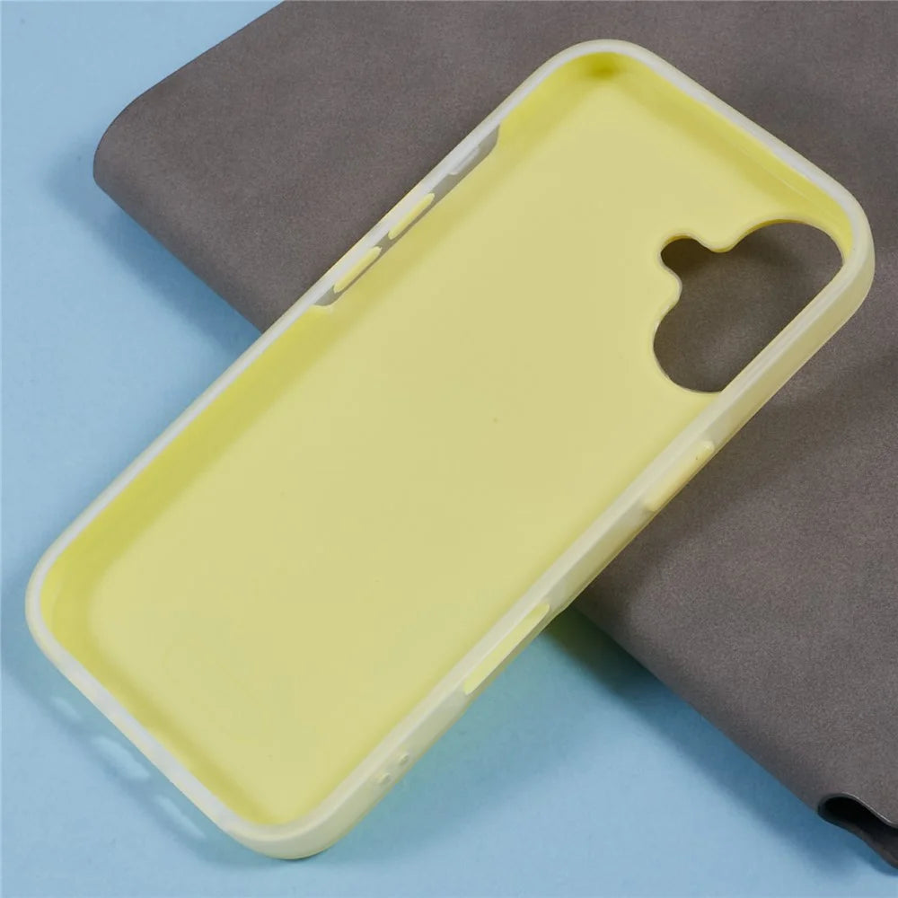 For iPhone 16 Case Detachable TPU Shockproof Phone Cover - Yellow - 5
