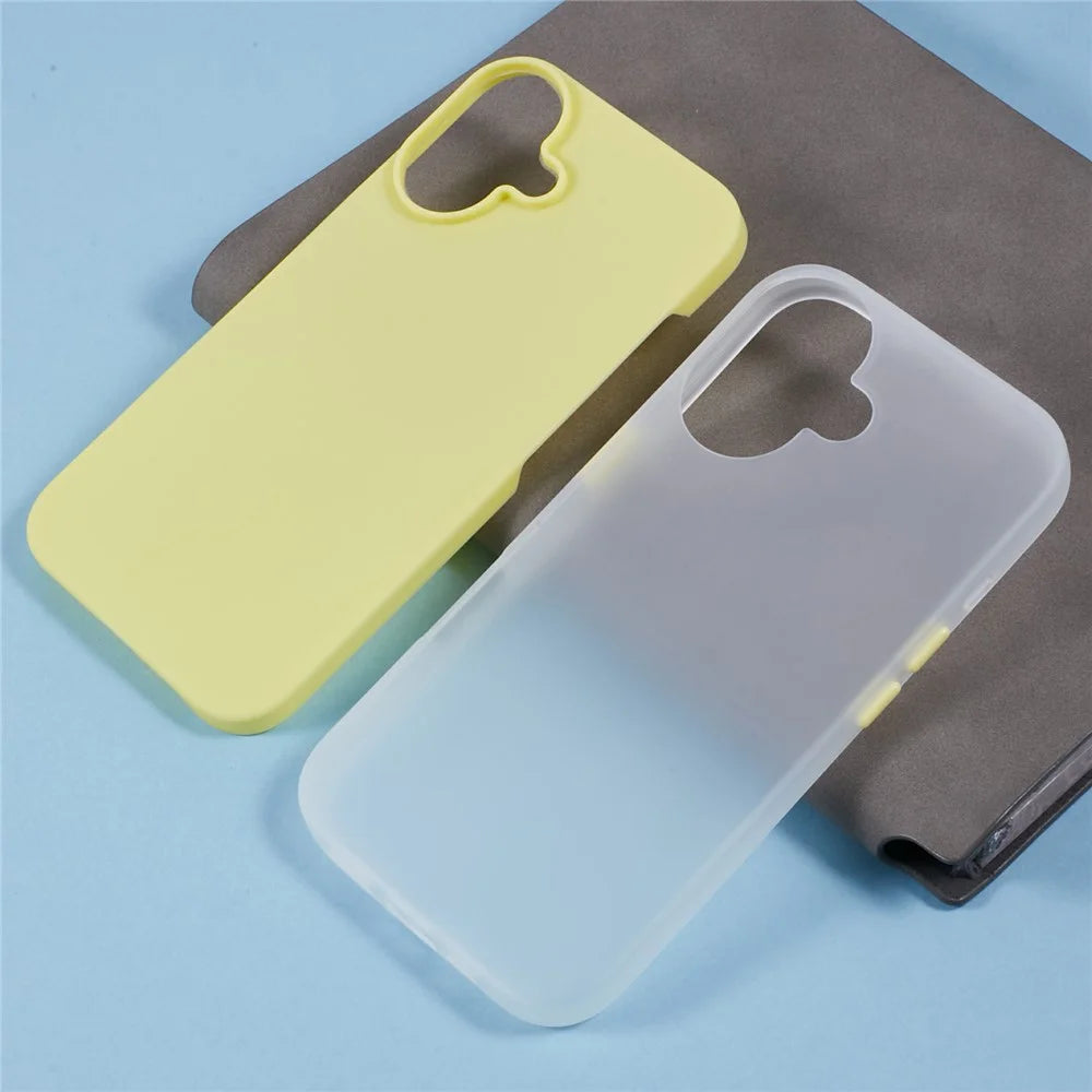 For iPhone 16 Case Detachable TPU Shockproof Phone Cover - Yellow - 6