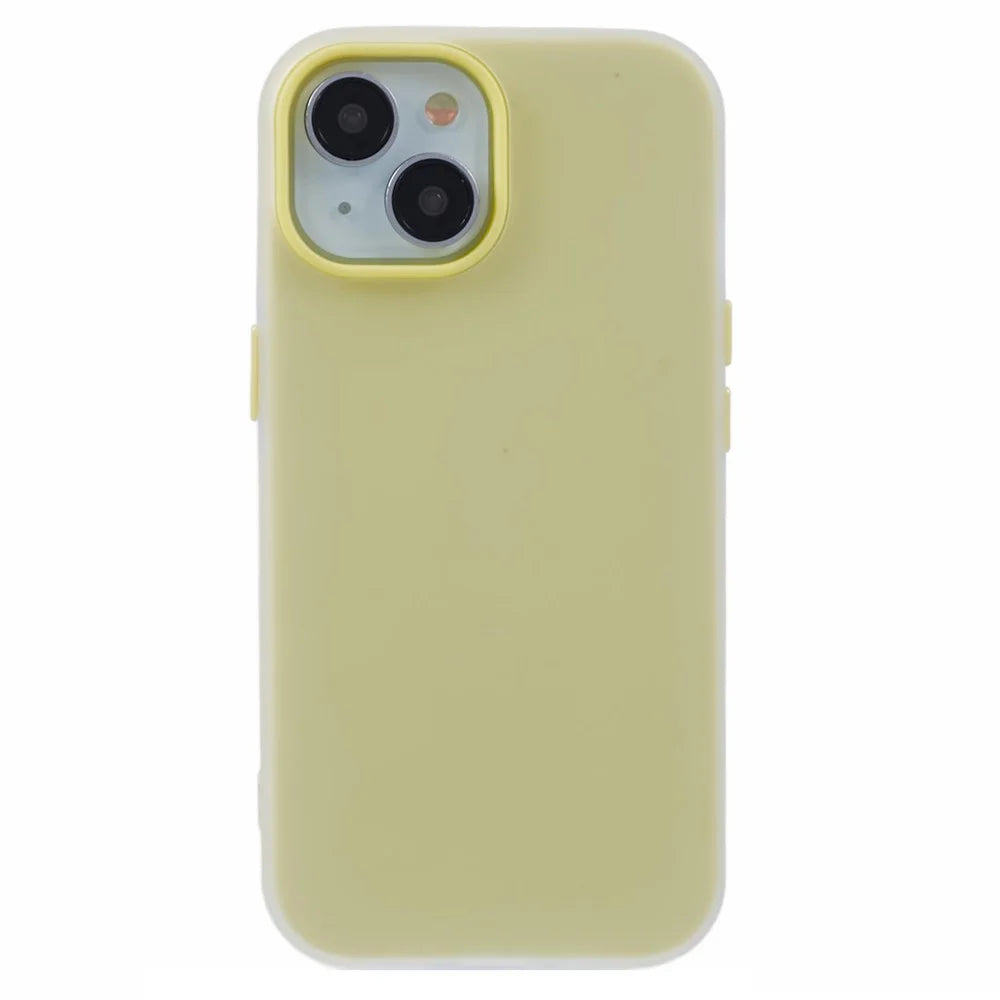 For iPhone 14 Case Detachable TPU Shockproof Phone Cover - Yellow - 3