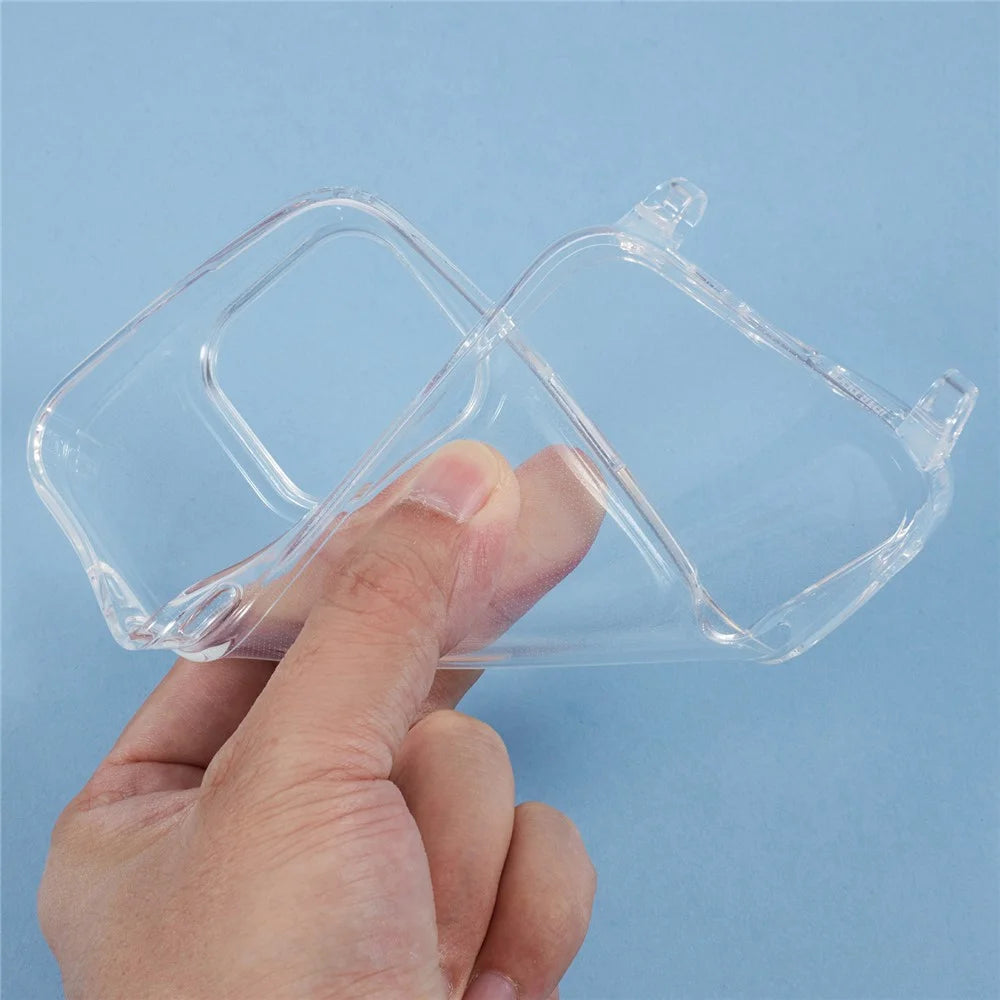 For iPhone 16 Pro Case TPU 1.8mm Clear Phone Cover with Lanyard Holes - 7