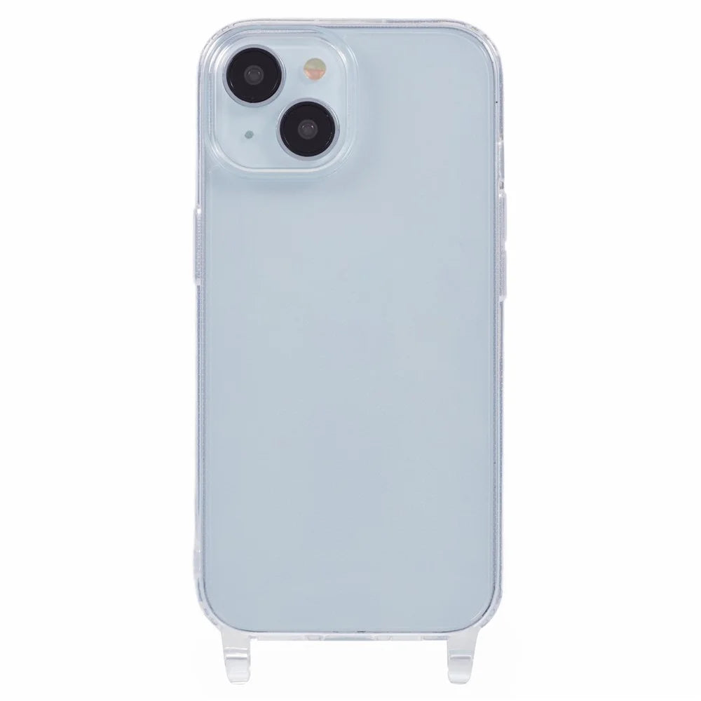 For iPhone 14 Case TPU 1.8mm Clear Phone Cover with Lanyard Holes - 3