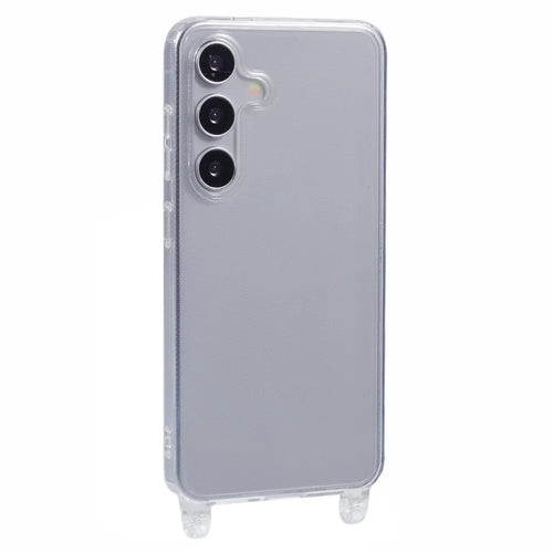 For Samsung Galaxy S24+ Case TPU 1.8mm Clear Phone Cover with Lanyard Holes - 1