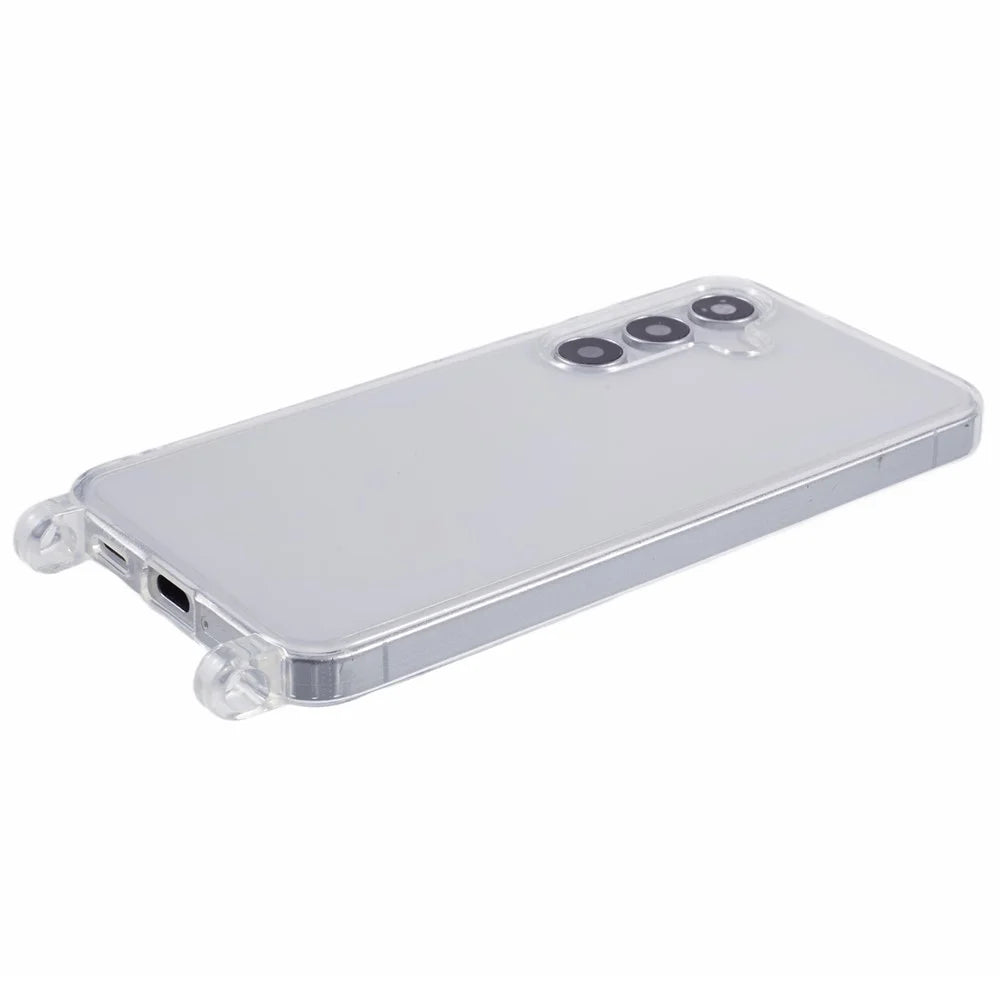 For Samsung Galaxy S24+ Case TPU 1.8mm Clear Phone Cover with Lanyard Holes - 4