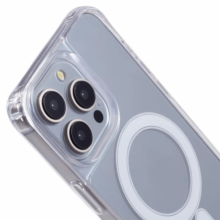 For iPhone 15 Pro Max Case Compatible with MagSafe TPU+PC 1.5mm Clear Phone Cover with Lanyard Holes - 6