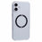 For iPhone 16 Plus Case Compatible with MagSafe CD Vein TPU+Acrylic Phone Cover - Black - 1